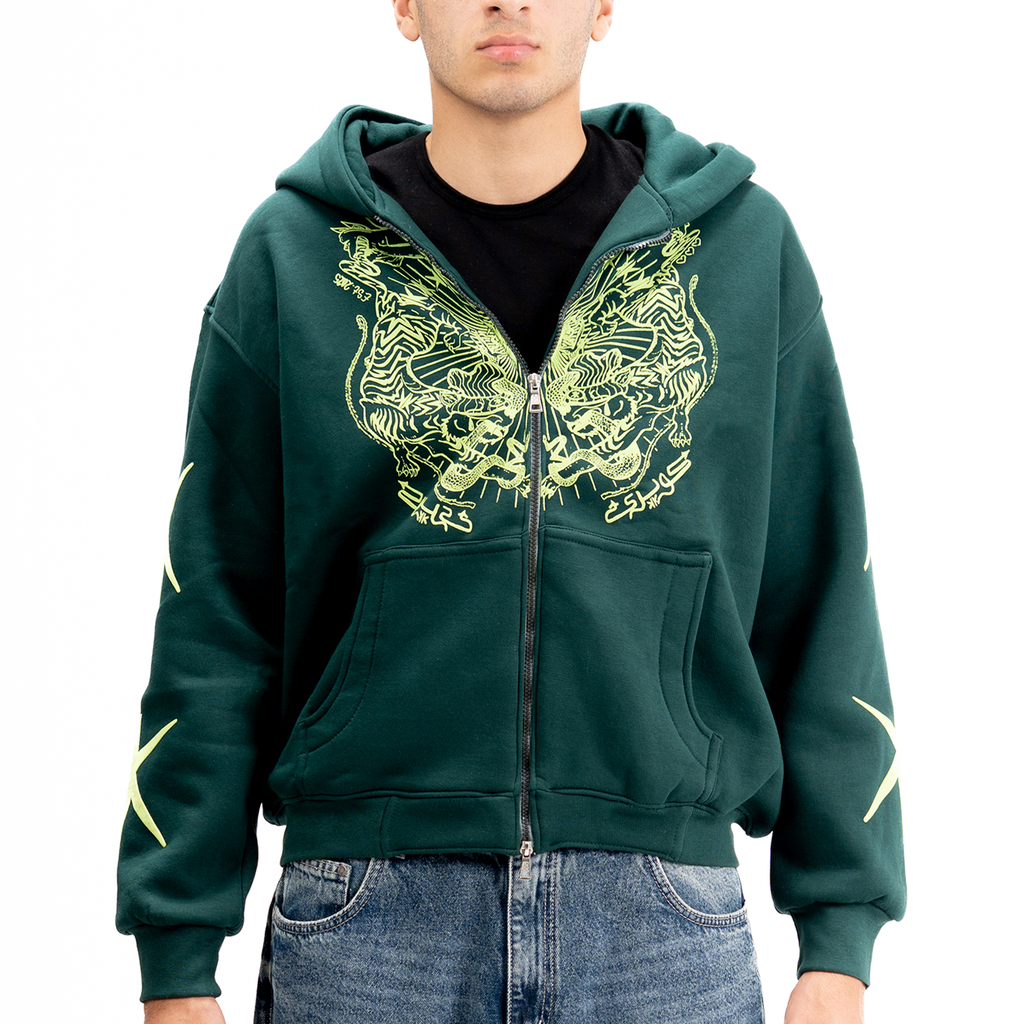 Green tigers zipper