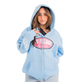 Sky blue no feelings zipper