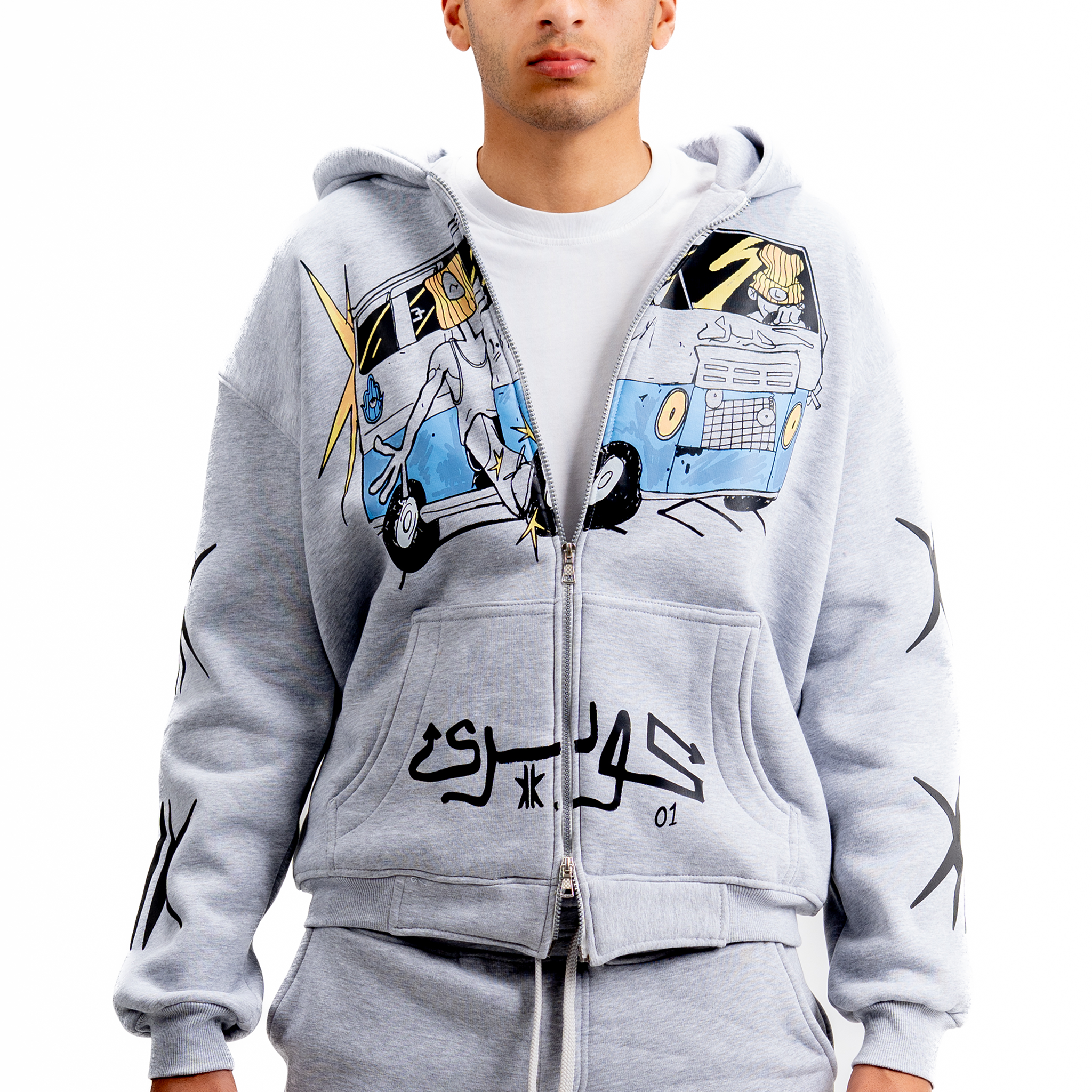 Grey Microbus Zipper